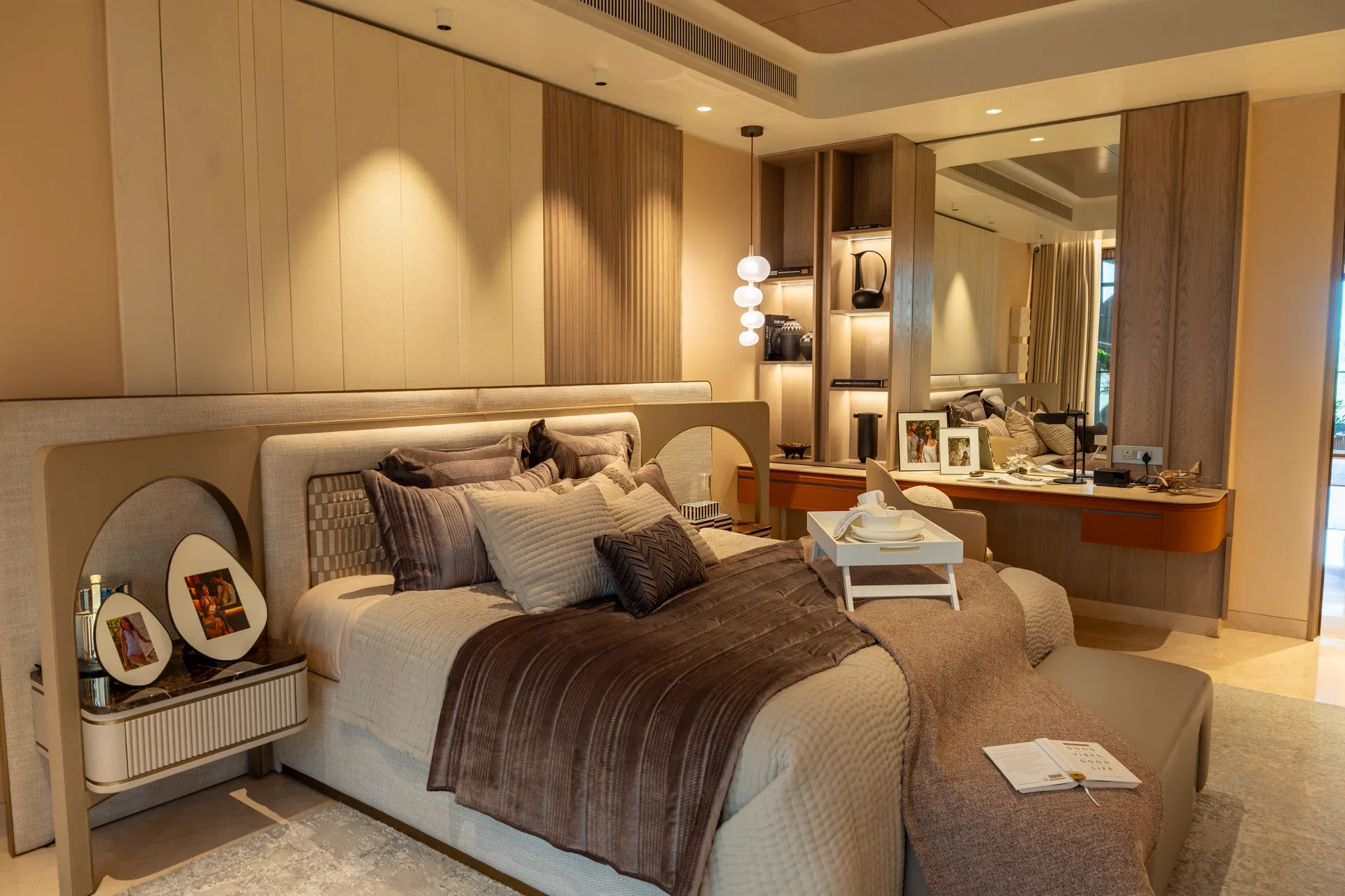 Master suite with dressing area