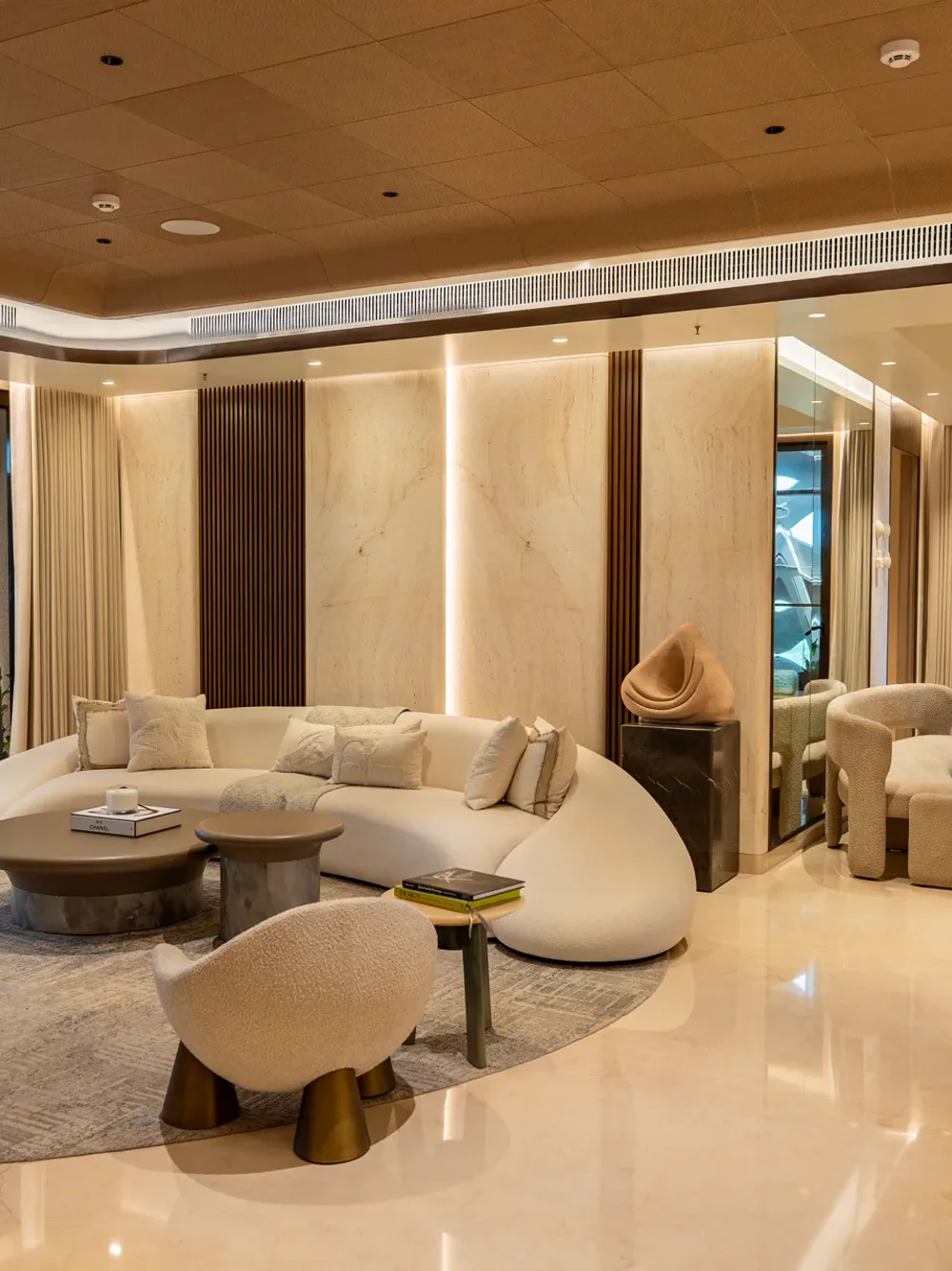 Living room of a four-bedroom residence