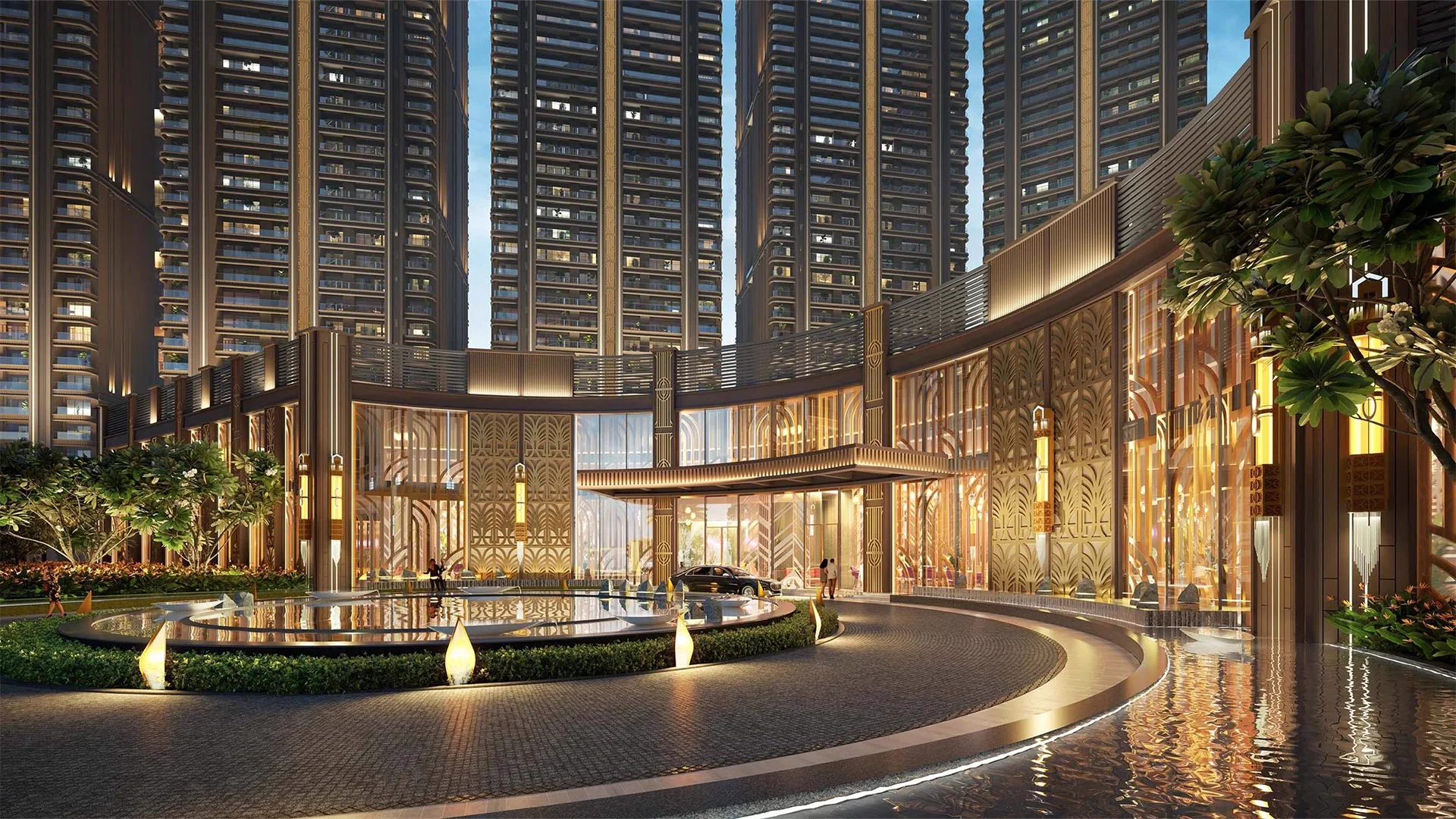 Visualisation of the club drop-off at dusk