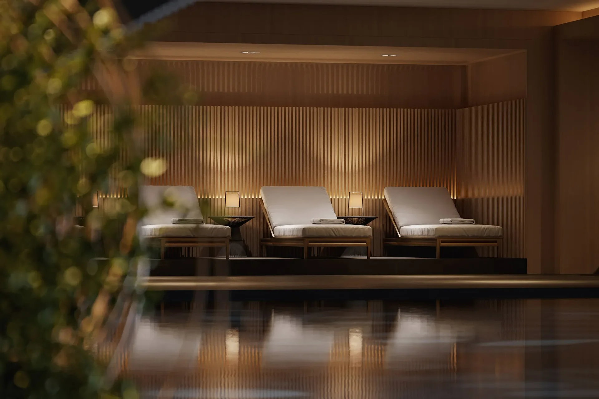 Visualisation of the spa loungers
