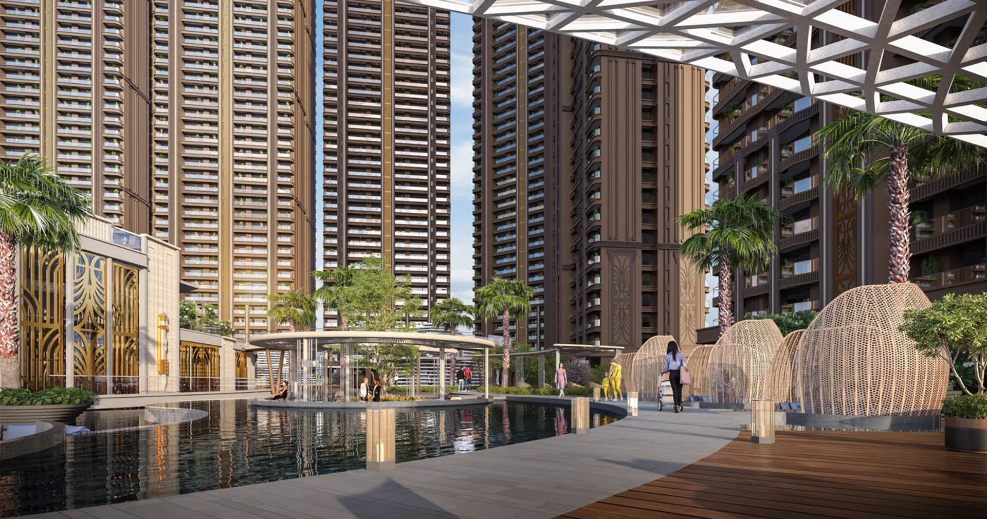 Official architectural visualisation of the completed Westin Residences towers